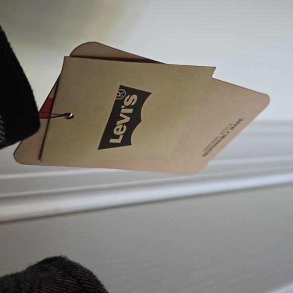 LEVI'S BRAND MENS BLACK & WHITE CHECKERED HOODED FLANNEL JACKET SIZE XXL - Picture 8 of 16